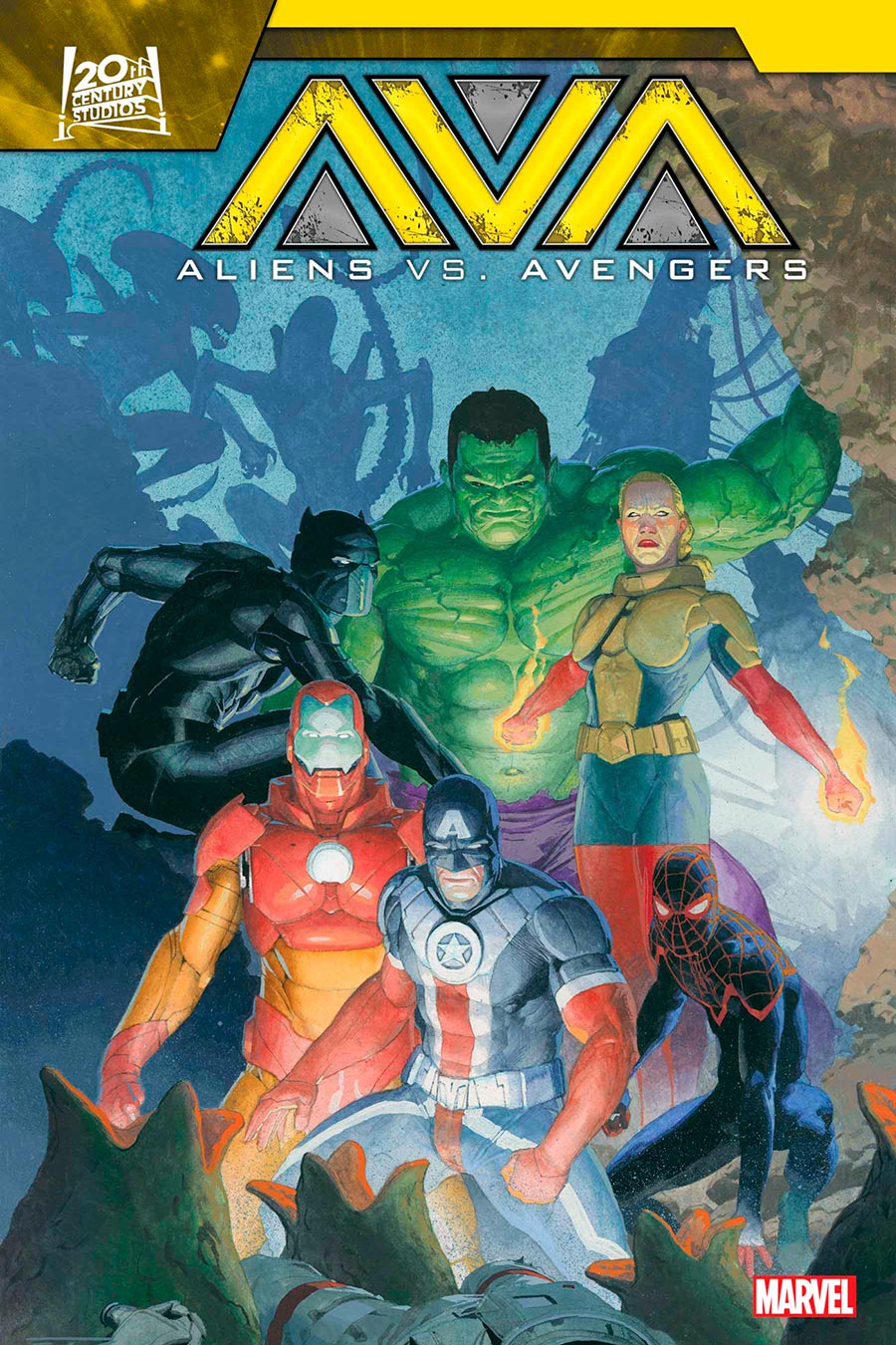 Aliens vs Avengers #2 Cover A Regular Esad Ribic Cover